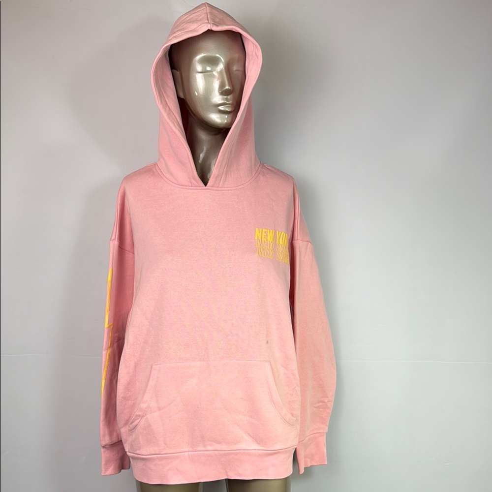 STARFIT New York Lighting Yellow & Pink Hoodie
